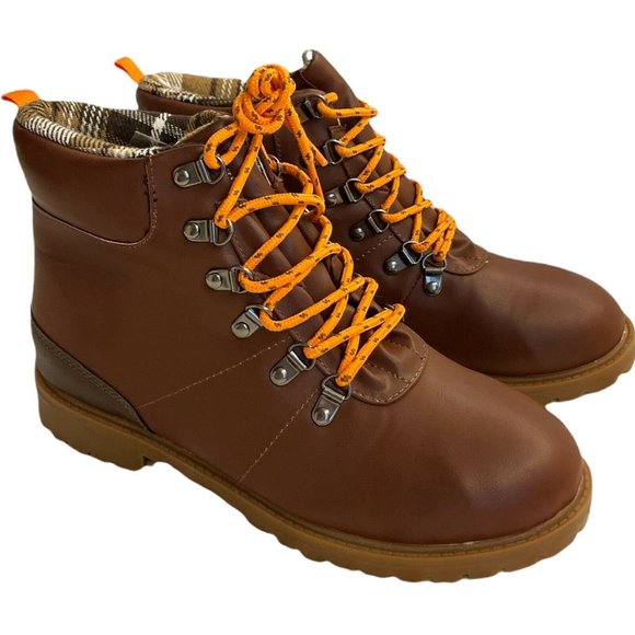 Big kid boots Size 7 PENGUIN Landon Cognac Cushioned footbe, Faux leather upper. - Picture 1 of 12